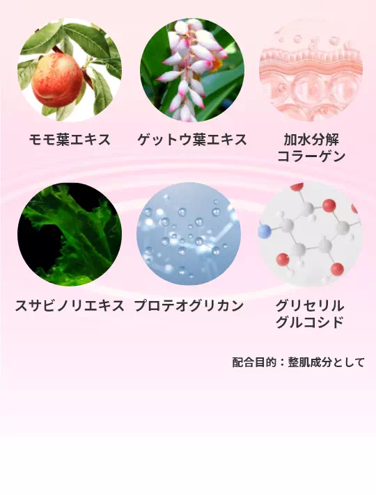 薬用クリアオールインワンクリームに配合された6種の整肌成分